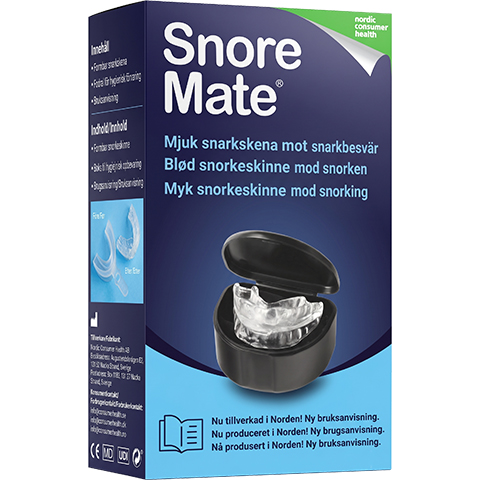 Förpackning SnoreMate snarkskena.
